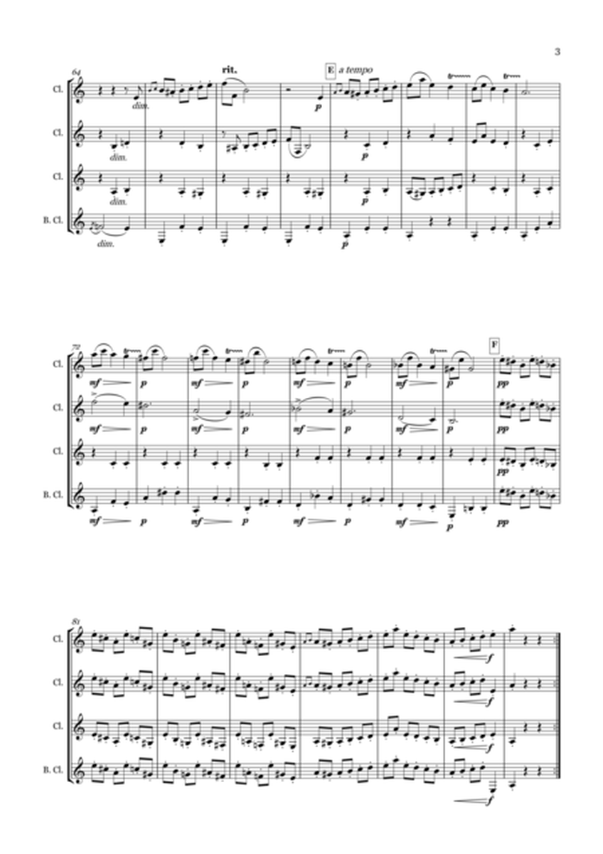 Anitra's Dance from Peer Gynt Suite No. 1 for Clarinet Quartet image number null