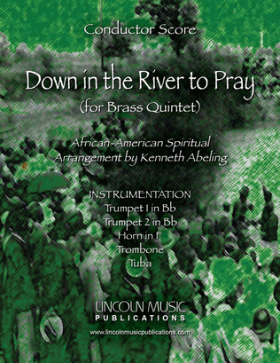 Book cover for Down in the River to Pray (for Brass Quintet)