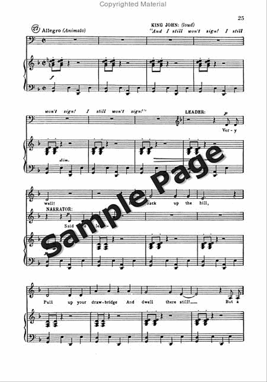 Ballad of Magna Carta 4-Part scores gallery preview page 26