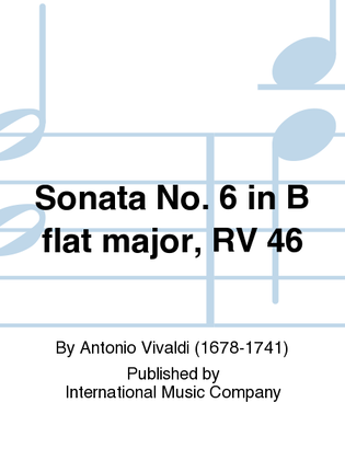Book cover for Sonata No. 6 In B Flat Major, Rv 46