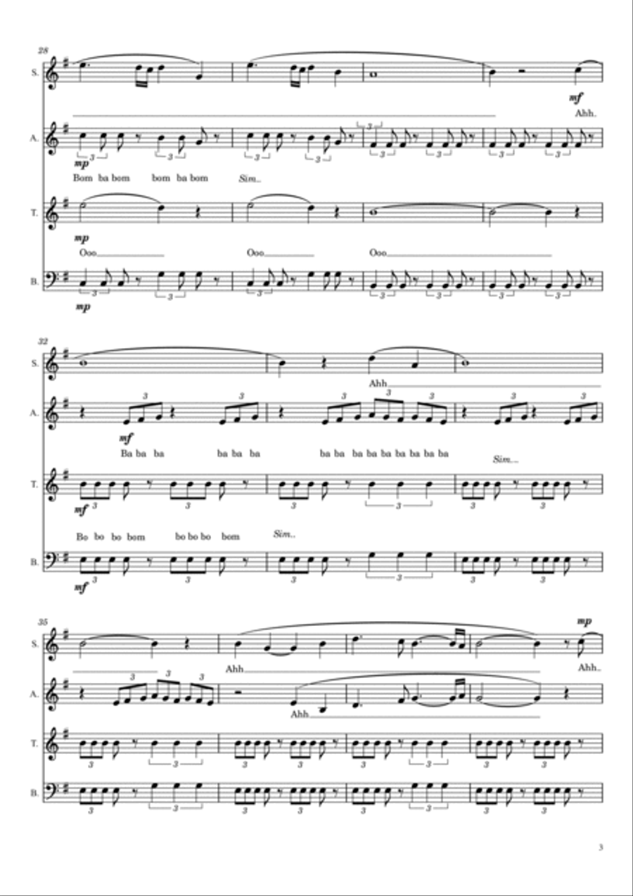 Doctor Who Theme 4-Part scores gallery preview page 3