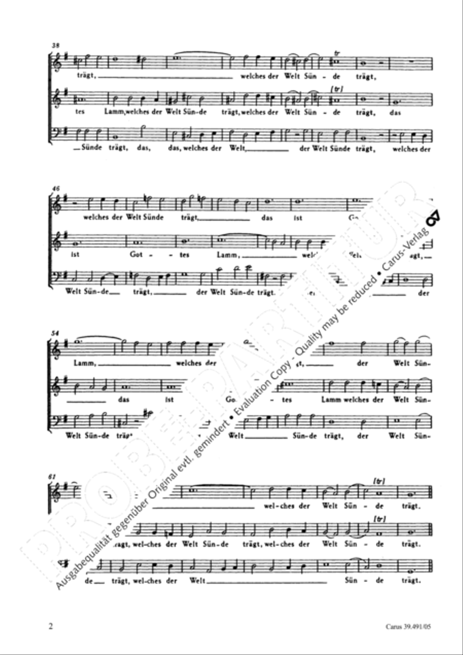 Look there, that is God's own lamb (I) (Siehe, das ist Gottes Lamm (I)) SA scores gallery preview page 3