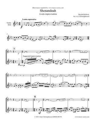 Shenandoah - Solo Violin