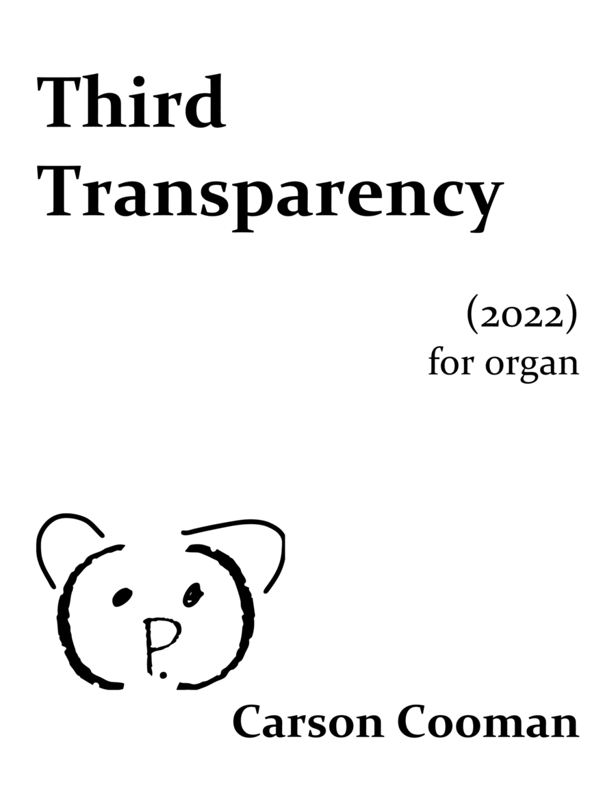 Third Transparency Organ Solo scores gallery preview page 1