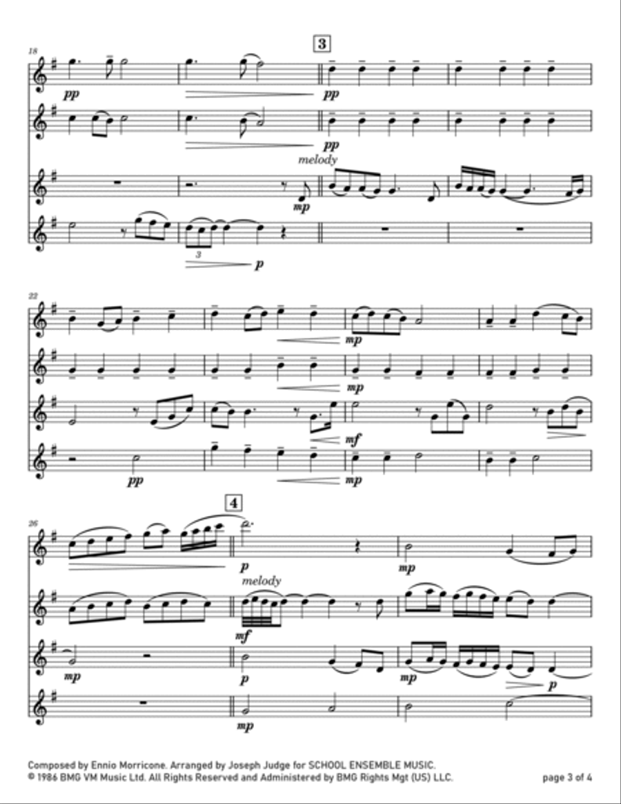 Gabriel's Oboe Woodwind Ensemble scores gallery preview page 3