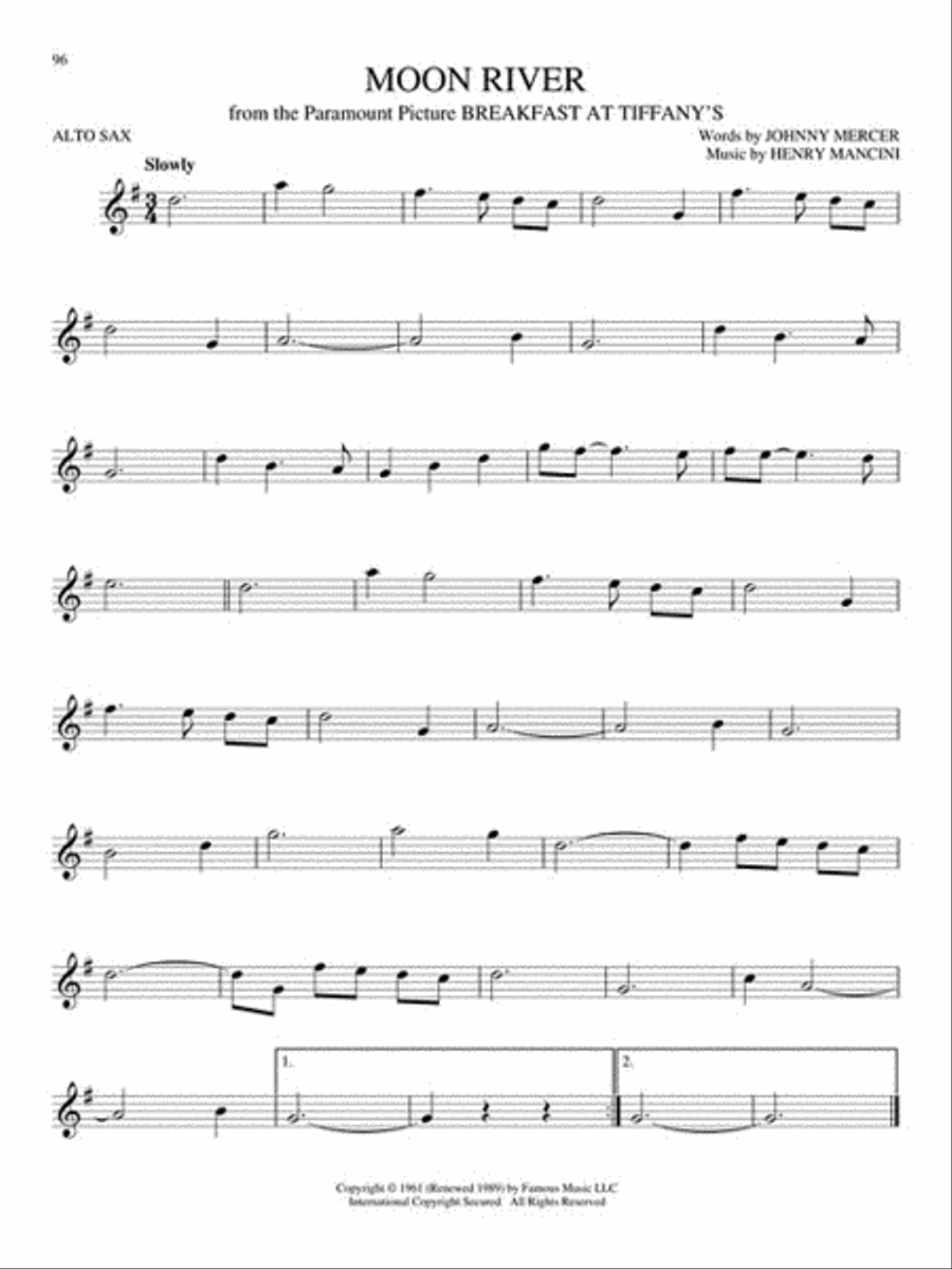 Big Book of Alto Sax Songs Alto Saxophone scores gallery preview page 3