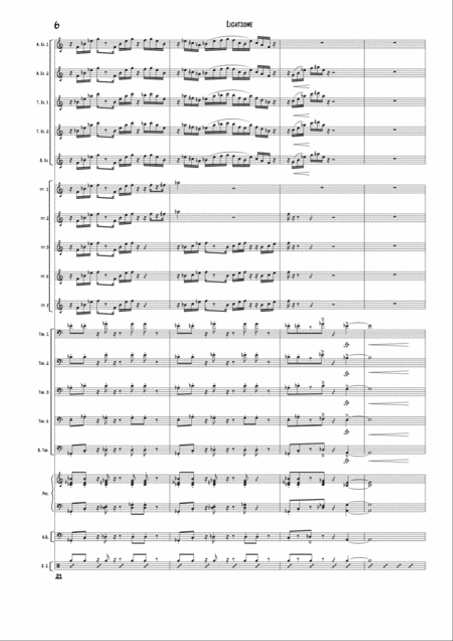 Lightsome Lightsome Jazz Ensemble scores gallery preview page 6