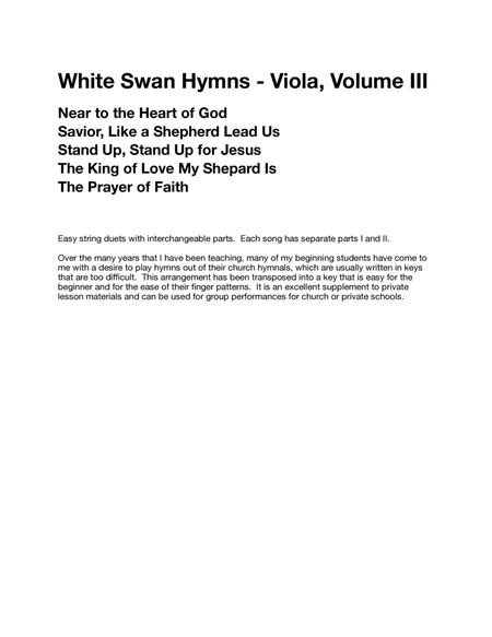 White Swan Hymns - Viola, Volume III