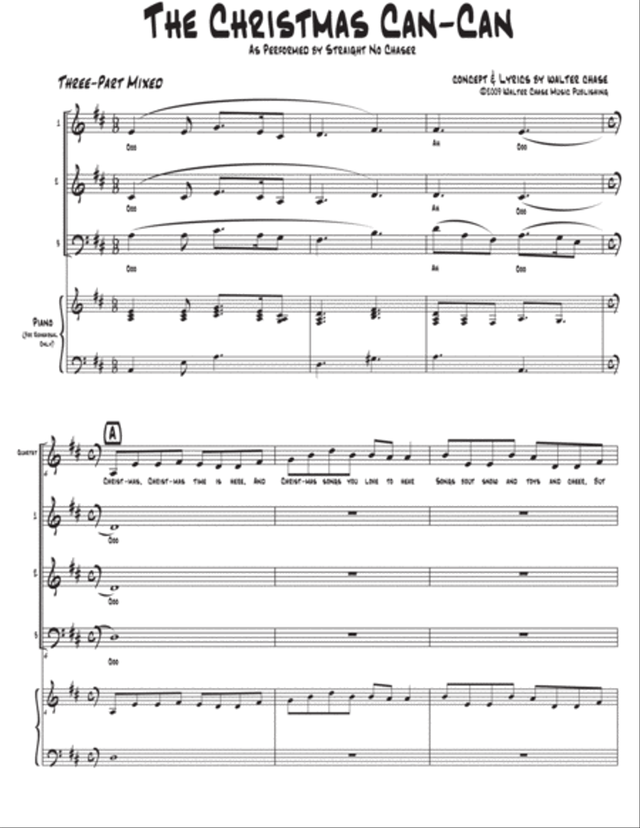 The Christmas Can-Can (as performed by Straight No Chaser) - Three-Part Mixed 3-Part scores gallery preview page 2