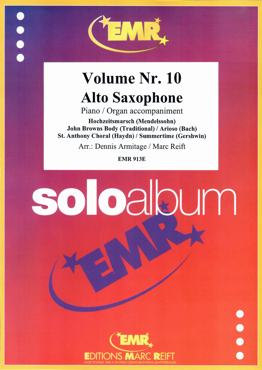 Solo Album Volume 10 Alto Saxophone scores gallery preview page 1