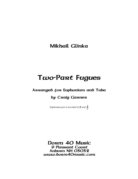 Two-Part Fugues (for Tuba and Euphonium (or Trombone)) image number null