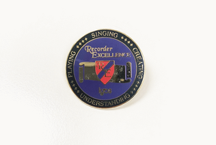 Book cover for Recorder Excellence Award Pin