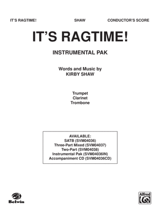 It's Ragtime!: Score