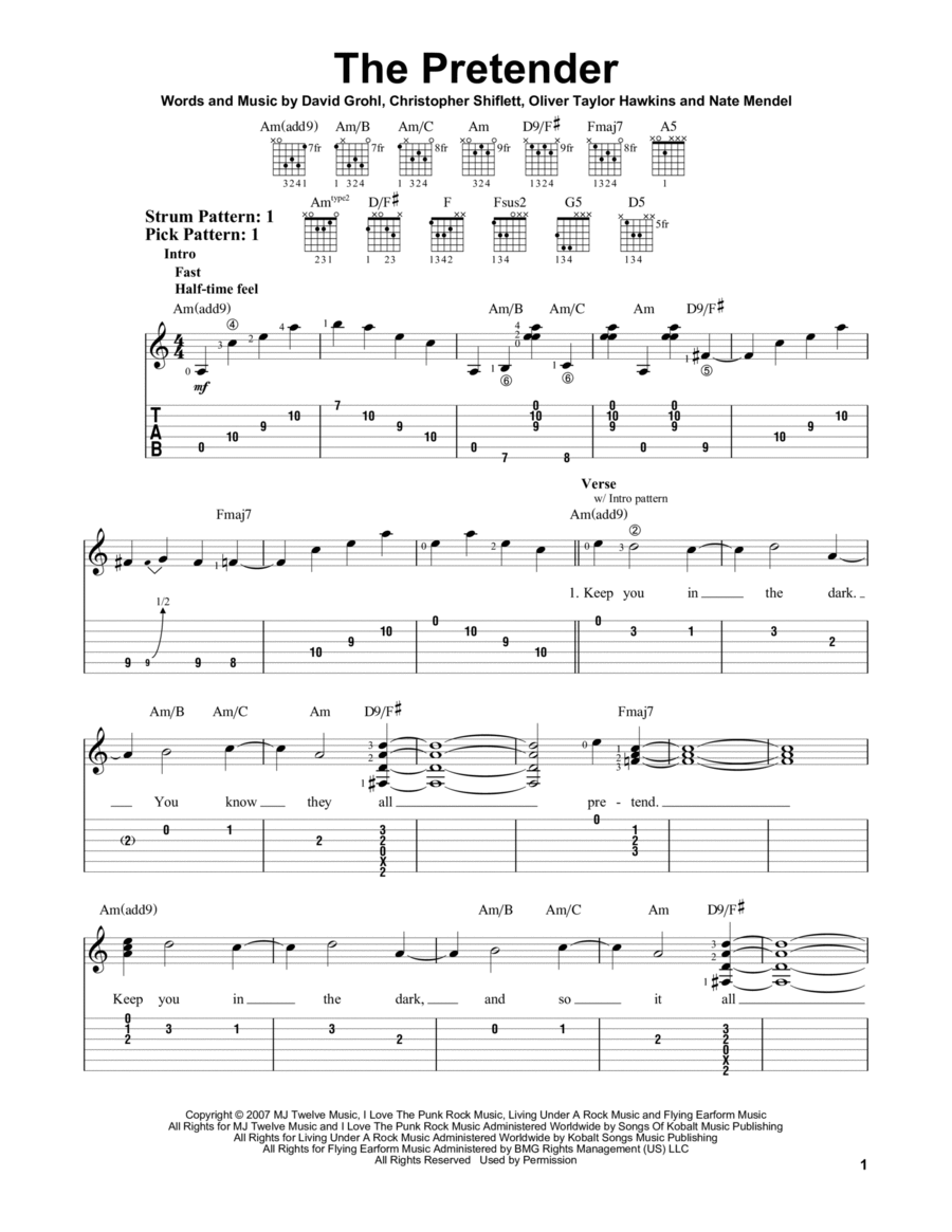 The Pretender Acoustic Guitar scores gallery preview page 1