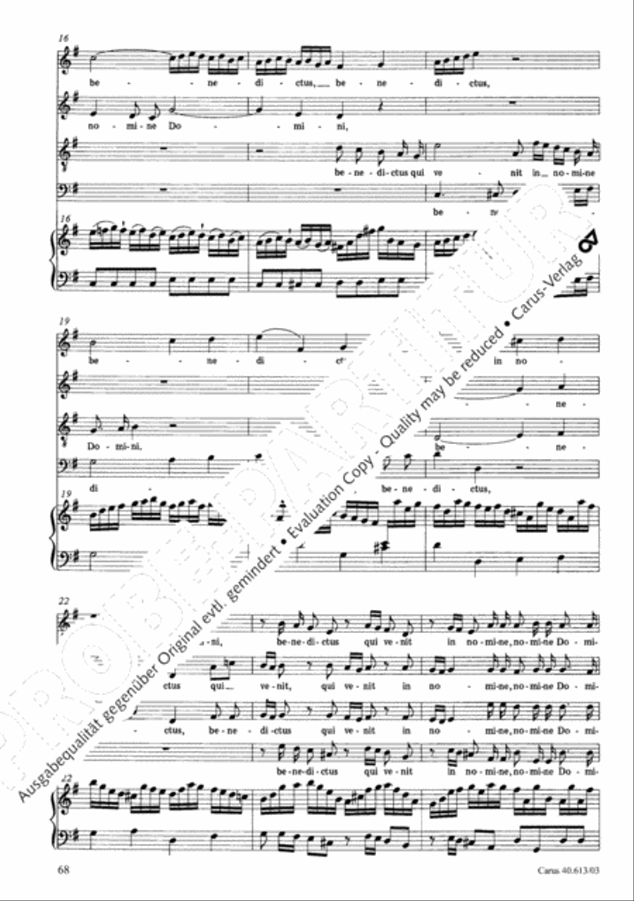 Mass in C (Missa in C) 4-Part scores gallery preview page 69