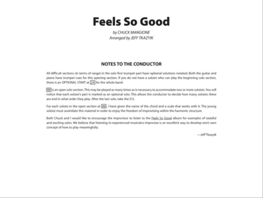Feels So Good: Score Jazz Ensemble scores gallery preview page 2