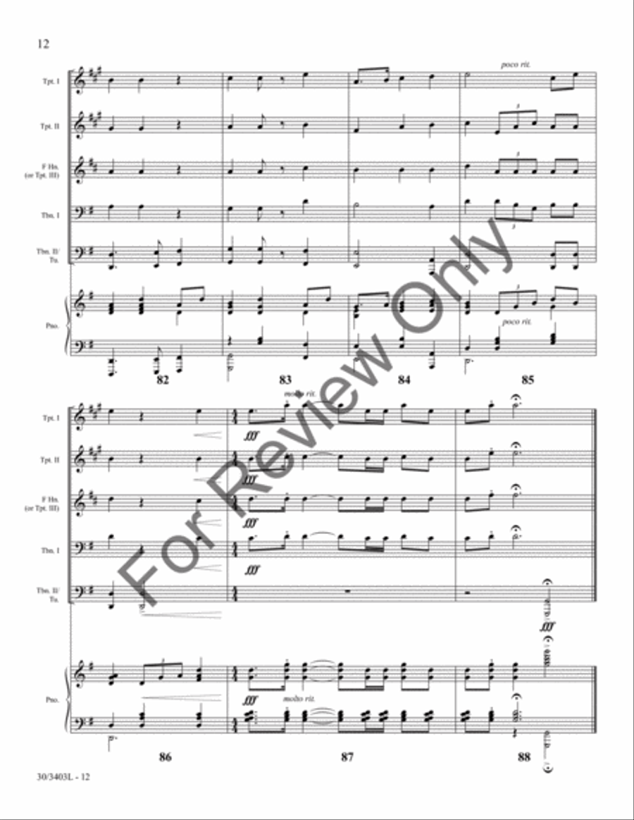 Crown Him Lord of All! Crown Him Lord of All! Brass Ensemble scores gallery preview page 11
