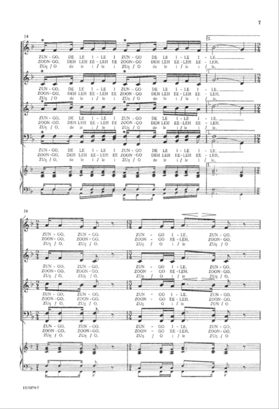 Zungo Zungo 4-Part scores gallery preview page 7