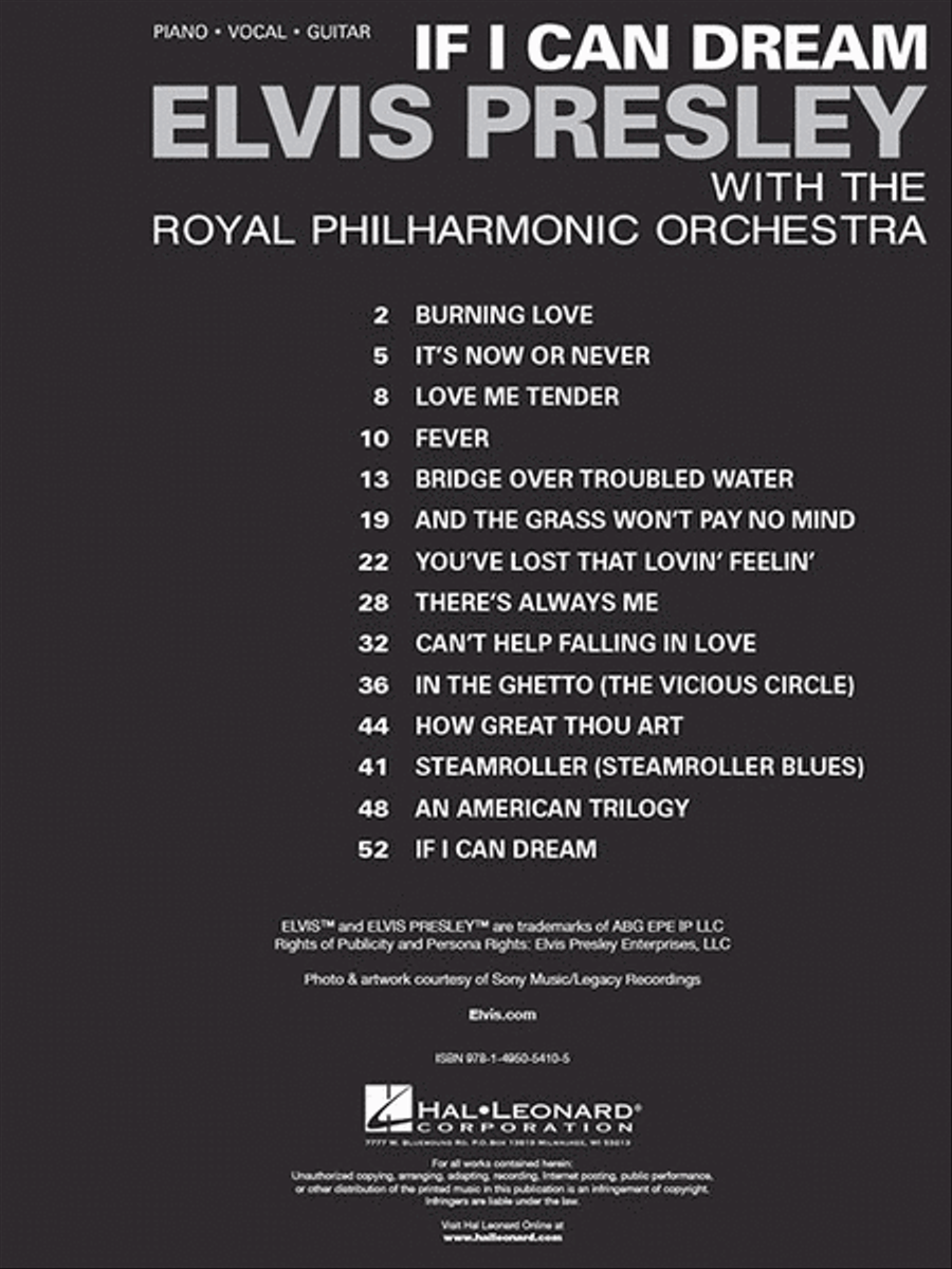 Elvis Presley – If I Can Dream Piano, Vocal, Guitar scores gallery preview page 2