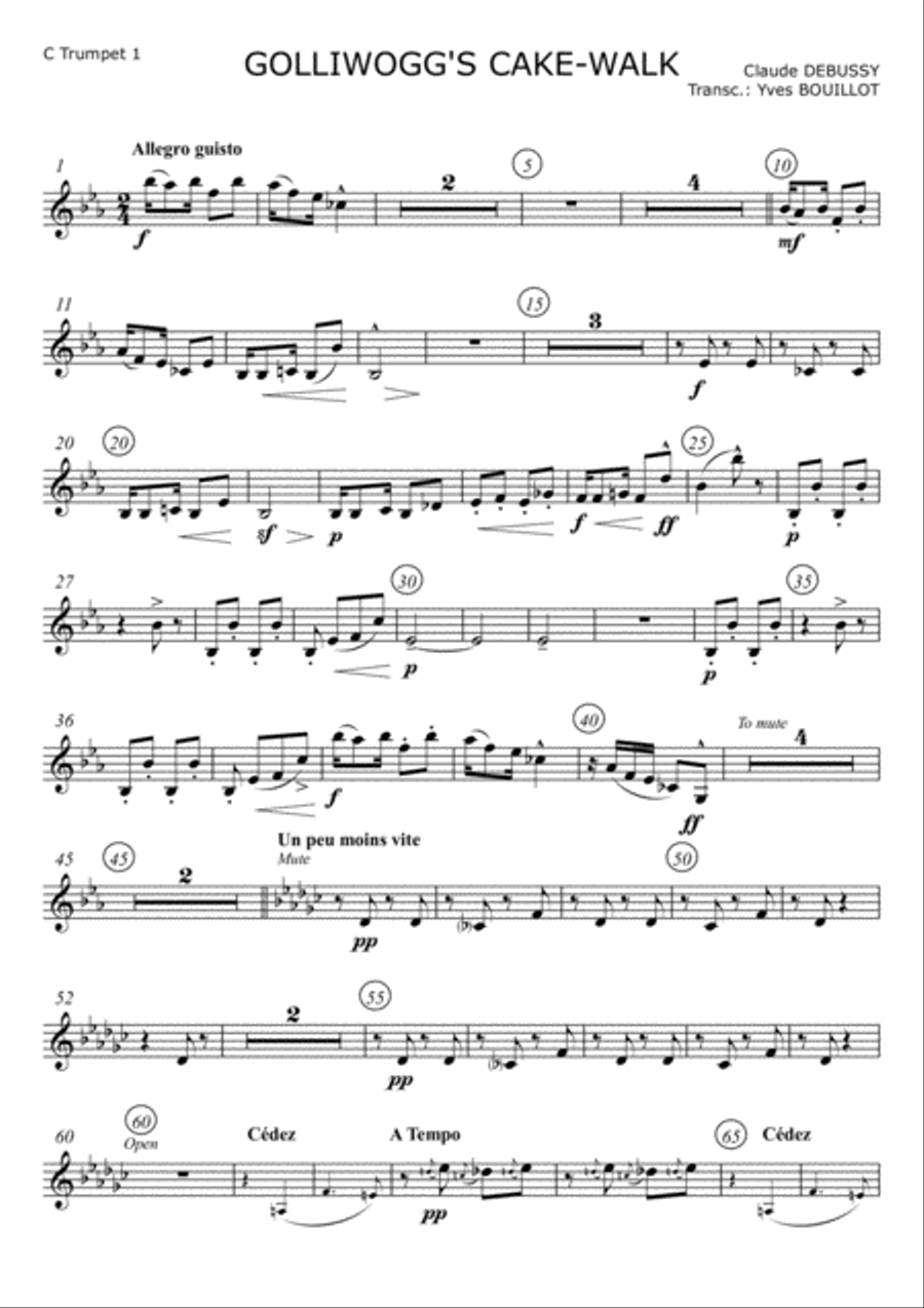 GOLLIWOGG'S CAKEWALK Brass Ensemble scores gallery preview page 3