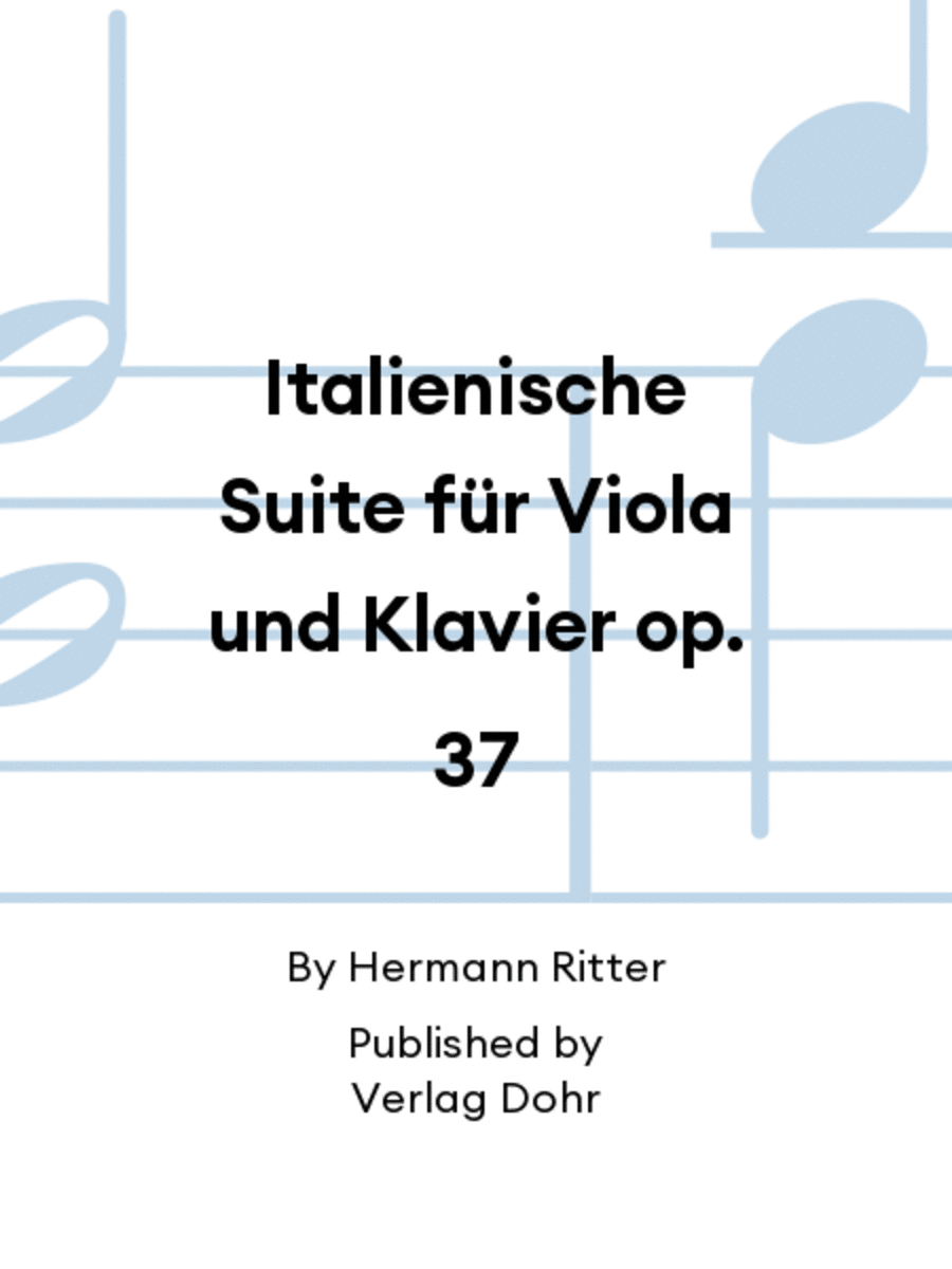 Italienische Suite für Viola und Klavier op. 37