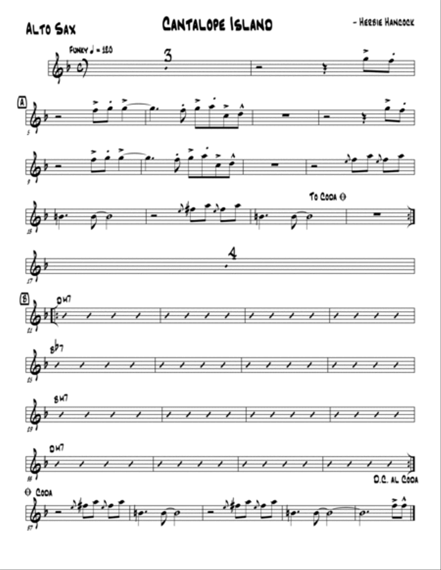 Cantaloupe Island Cantaloupe Island Jazz Ensemble scores gallery preview page 4