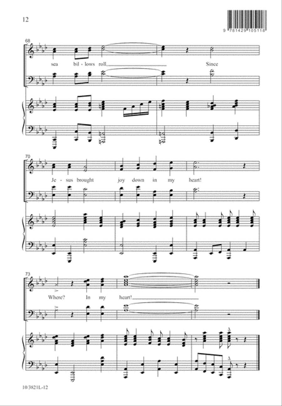 Joy Down in My Heart 4-Part scores gallery preview page 13
