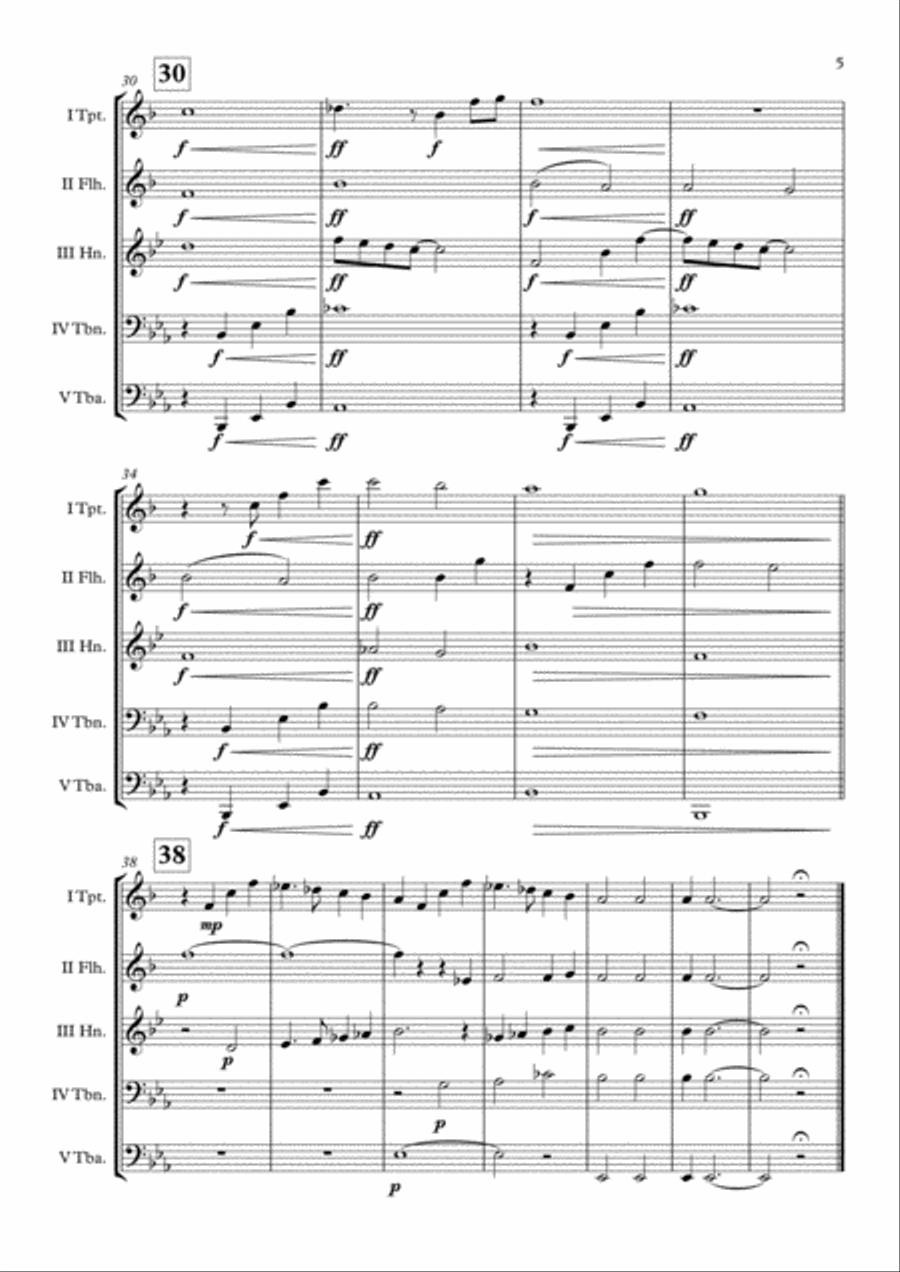 Overture Brass Quintet scores gallery preview page 6