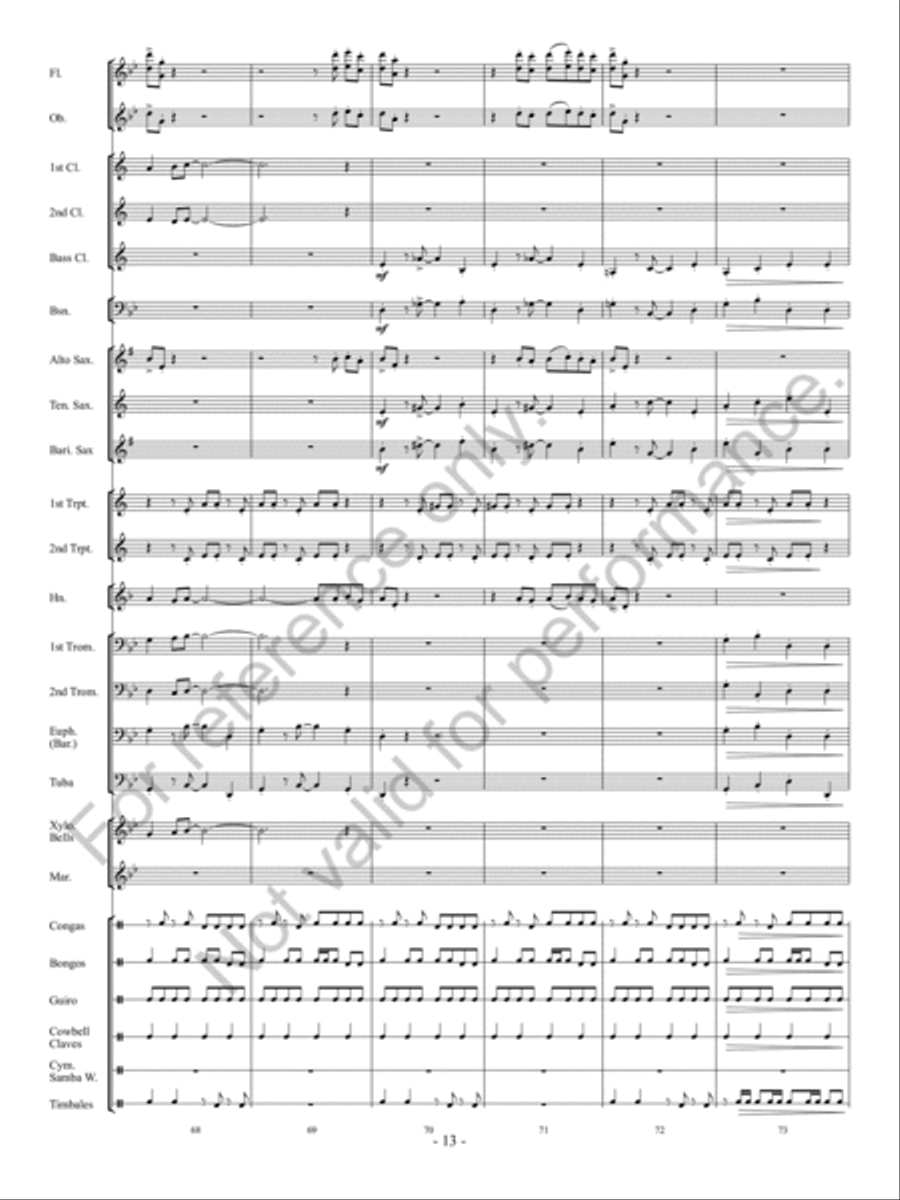 Calle Arriba! Concert Band scores gallery preview page 14