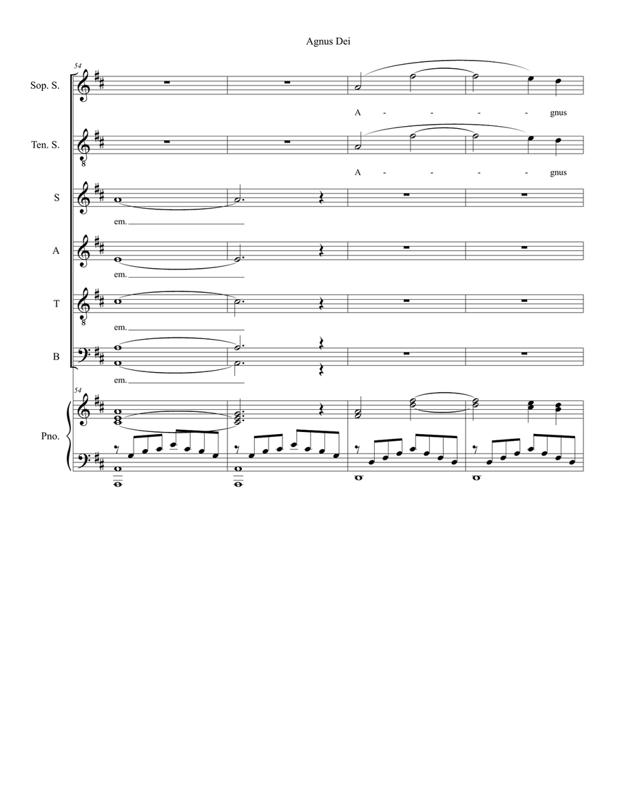 Agnus Dei (from "Requiem Mass" - Piano/Vocal Score) image number null