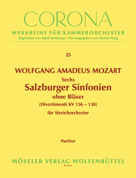 Three Salzburg sinfonies KV 136-138