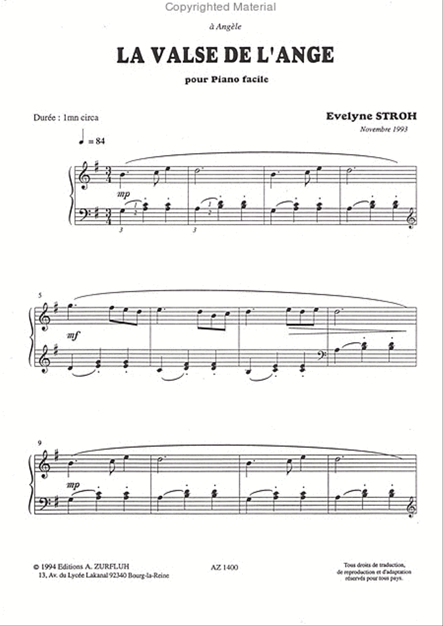 Valse de l'ange Piano Solo scores gallery preview page 2
