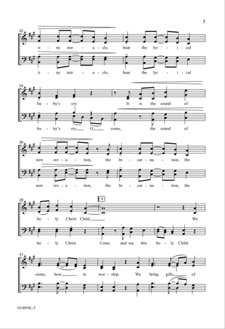 Tiny Miracle 4-Part scores gallery preview page 5