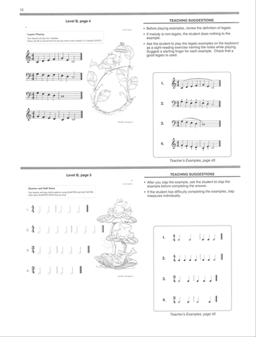 Alfred's Basic Piano Prep Course - Activity & Ear Training Book Teacher's Handbook And Answer Key, Levels A-F Piano Method scores gallery preview page 2