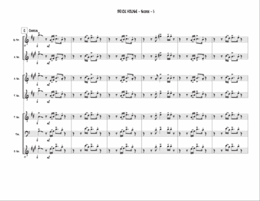 Brick House Tenor Saxophone scores gallery preview page 5