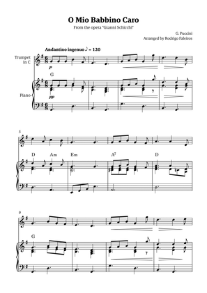 O Mio Babbino Caro - for trumpet solo (with piano accompaniment and chords)