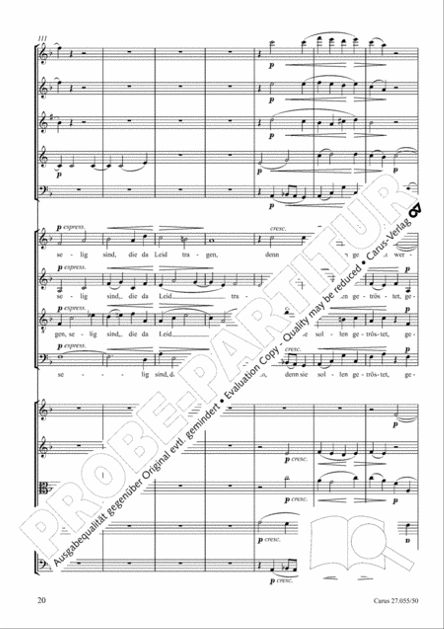 Ein Deutsches Requiem (German Requiem) 4-Part scores gallery preview page 27