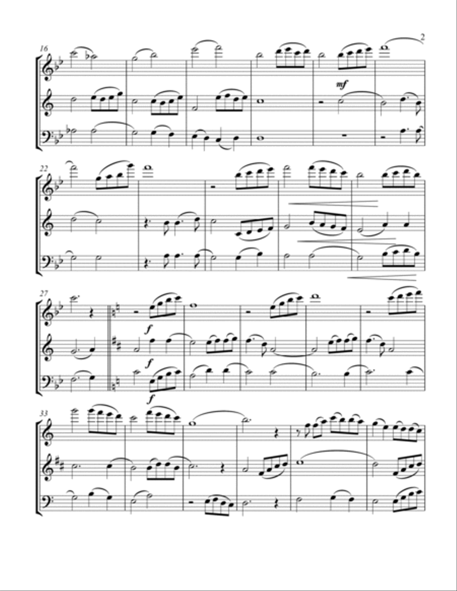 Beauty And The Beast Woodwind Trio scores gallery preview page 3