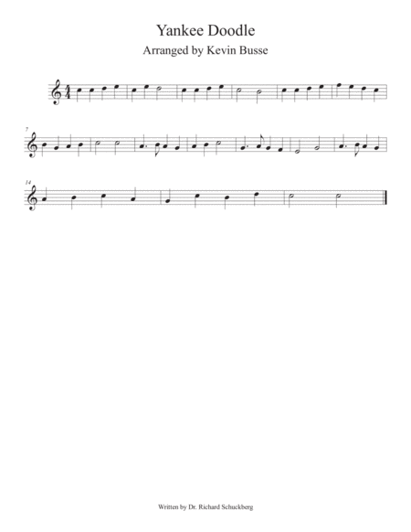 Yankee Doodle (Easy key of C) - Oboe image number null