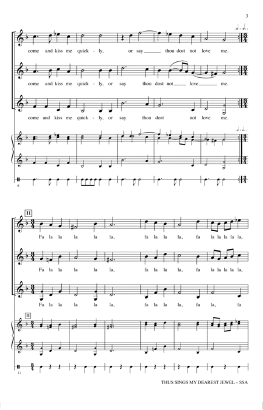 Thus Sings My Dearest Jewel SSA scores gallery preview page 2