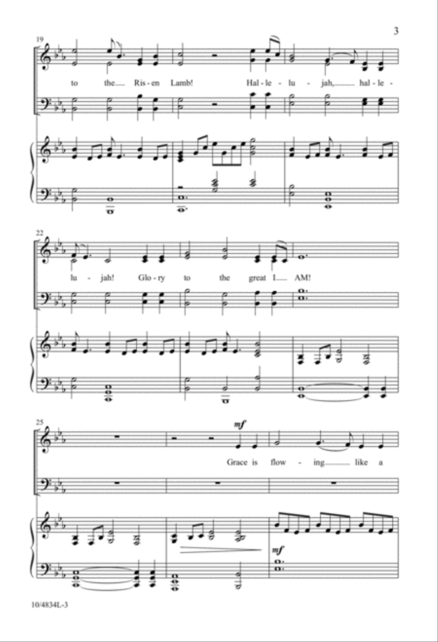 Glory to the Risen Lamb! Glory to the Risen Lamb! 4-Part scores gallery preview page 3