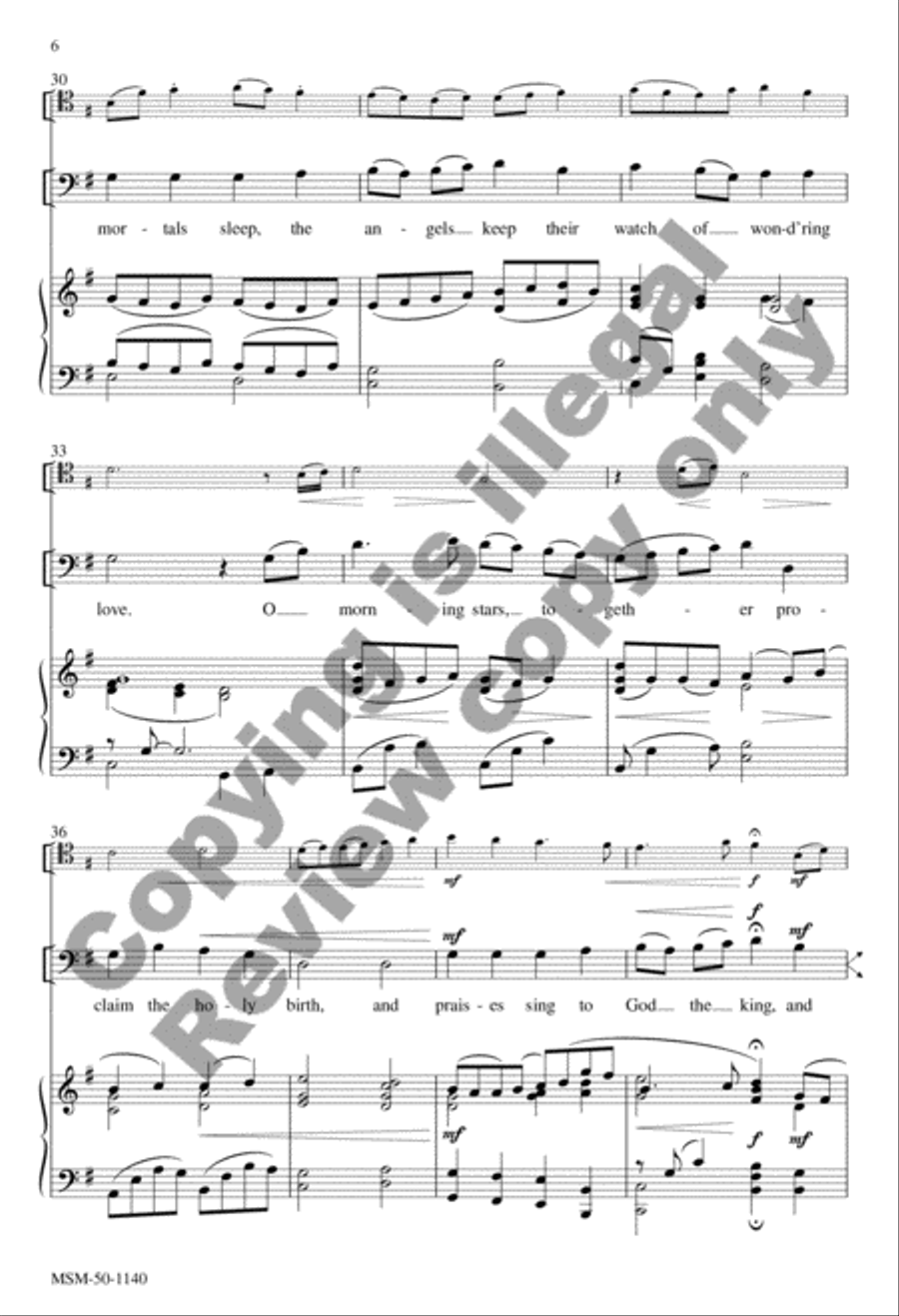 O Little Town of Bethlehem (Choral Score) image number null