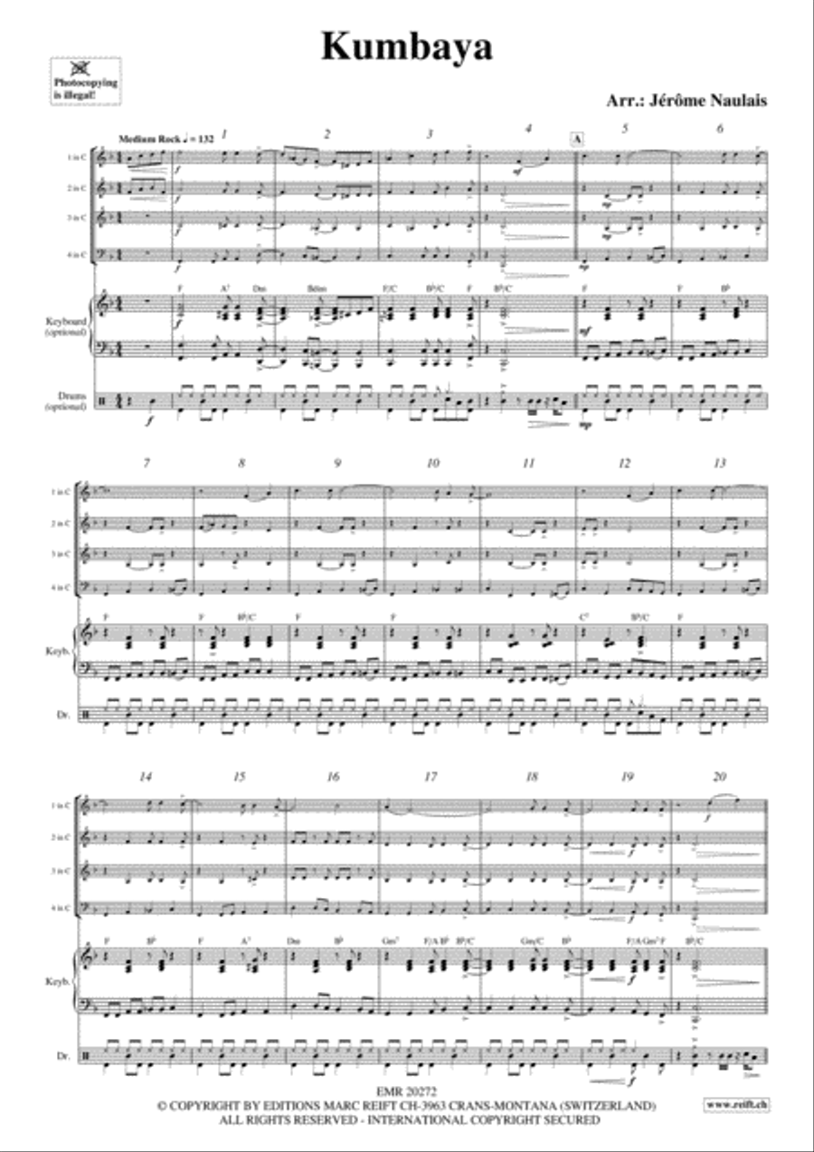 Kumbaya Concert Band scores gallery preview page 3