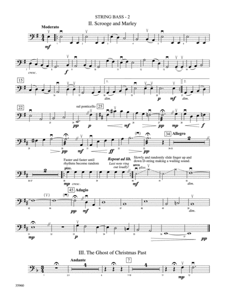 A Dickens Christmas Carol Suite: String Bass