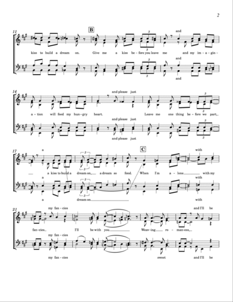 A Kiss To Build A Dream On SSAA scores gallery preview page 2