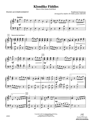 Klondike Fiddles: Piano Accompaniment