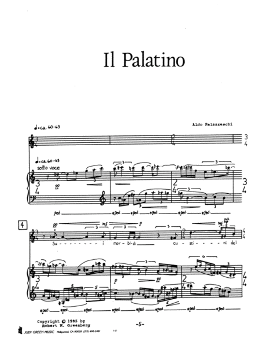 Quasi Un Madrigale for soprano and piano Soprano Voice scores gallery preview page 5