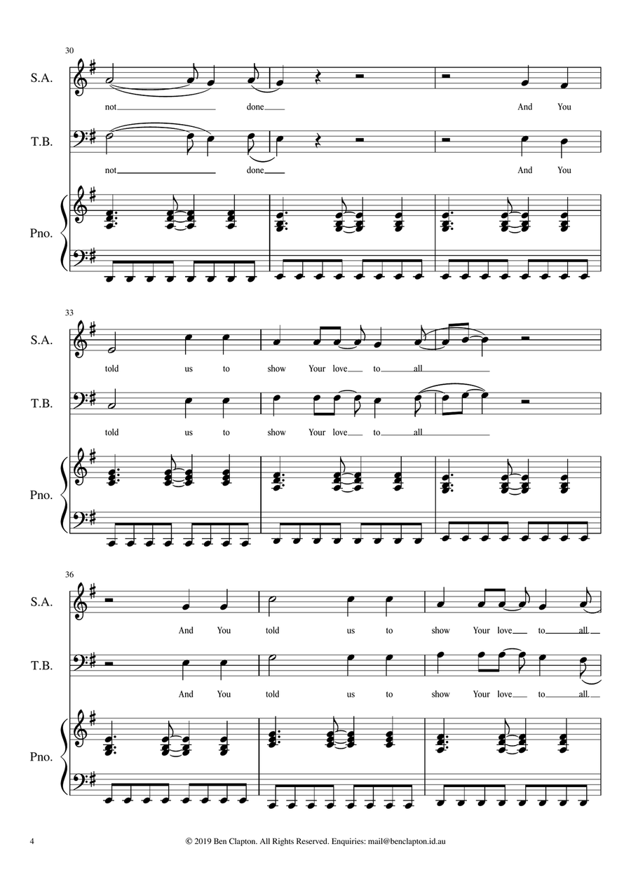 Love Out Loud 4-Part scores gallery preview page 4