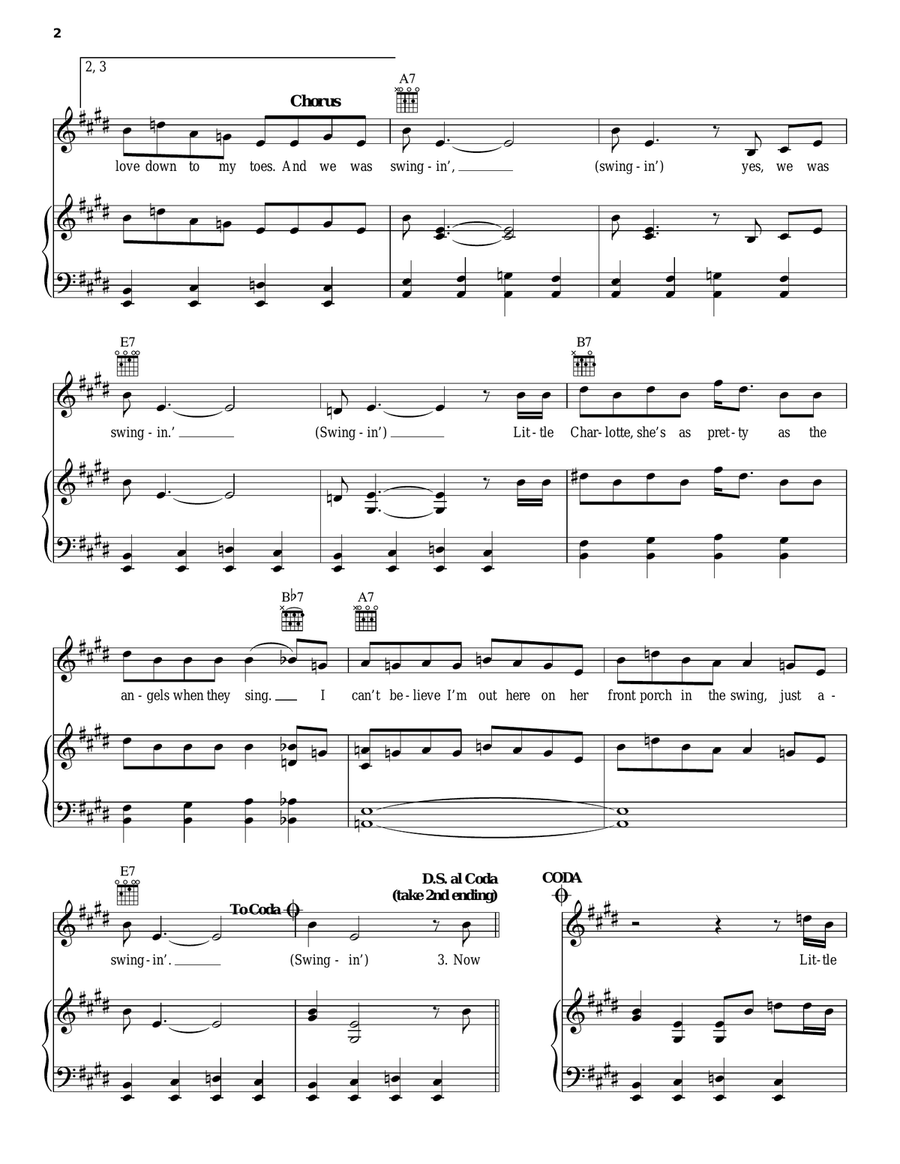 Swingin' Piano, Vocal, Guitar scores gallery preview page 2