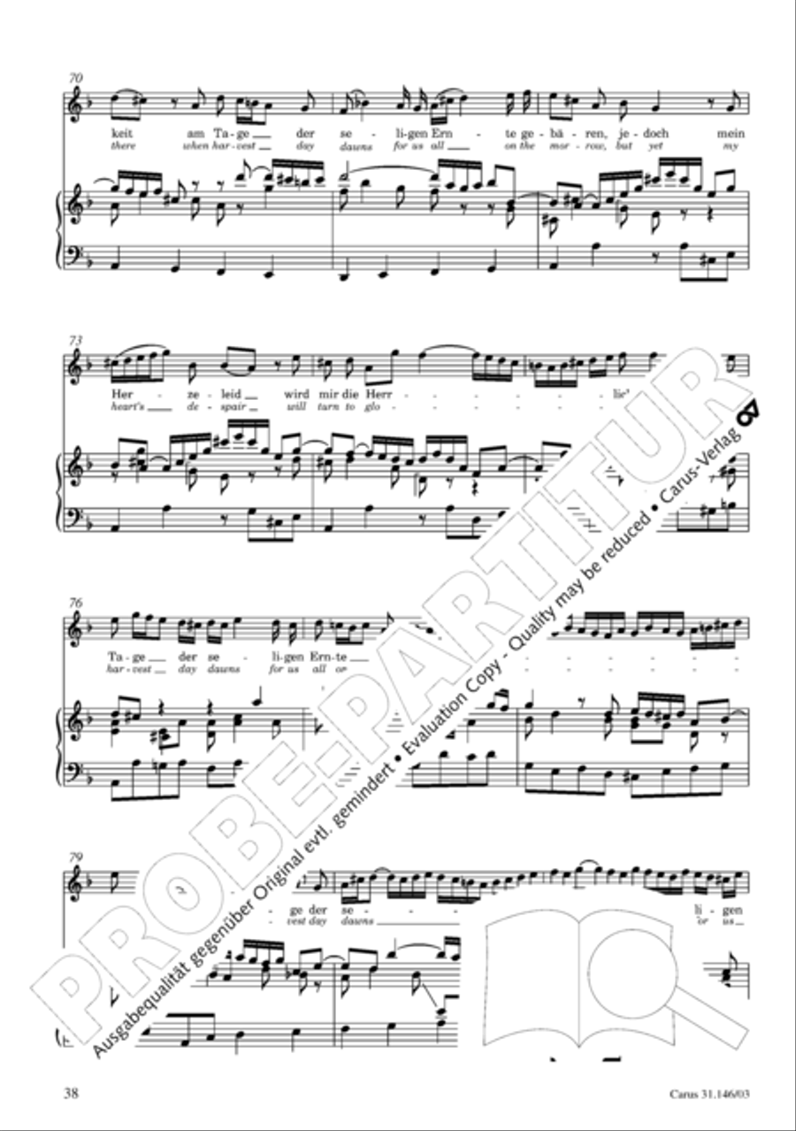 Through bitter tribulation we enter into God's kingdom (Wir mussen durch viel Trubsal in das Reich Gottes eingehen) 4-Part scores gallery preview page 39